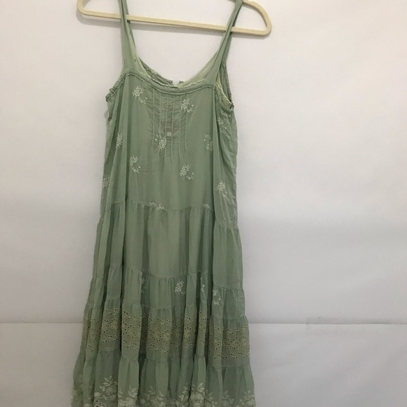Johnny Was Elegant Green Sleeveless Dress Size XS - Picture 4 of 9